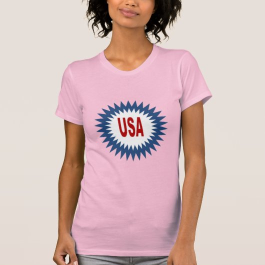 T-shirt rose femme SOLEIL USA Tシャツ (正面)