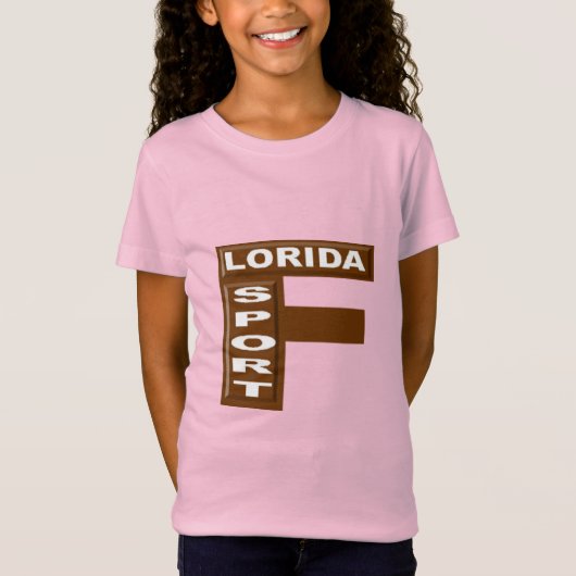 T-shirt rose jersey  fin CHOCOLAT  FLORIDA  SPORT  Tシャツ (正面)