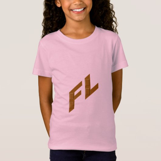 T-shirt rose jersey fin filles CHOCOLAT FLORIDA Tシャツ (正面)