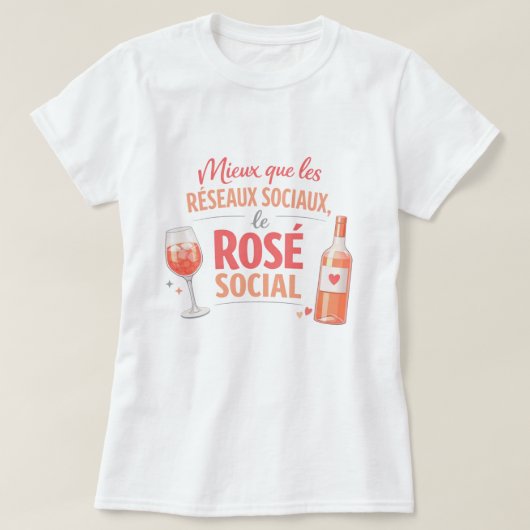 T-shirt Rosé Social Tシャツ (デザイン正面)