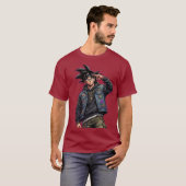 T-shirt rouge manga tシャツ (正面フル)