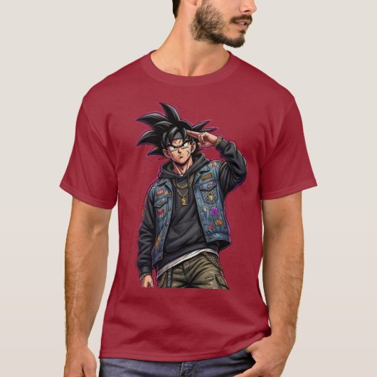 T-shirt rouge manga tシャツ (正面)