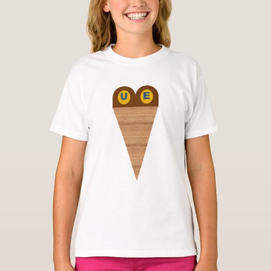 T-shirt Ruffle blanc  GLACES UE Tシャツ (正面)
