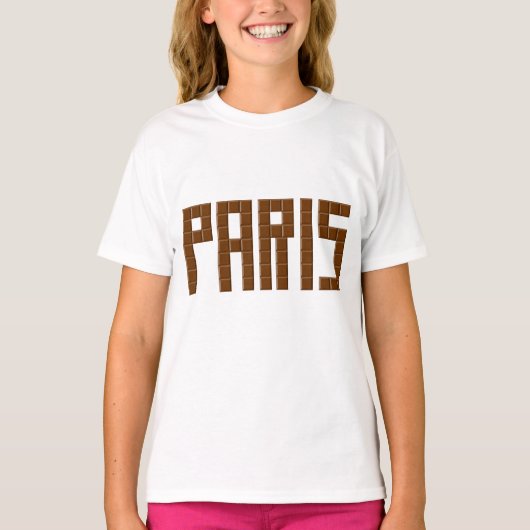 T-shirt Ruffle blanc  PARIS CHOCOLAT Tシャツ (正面)