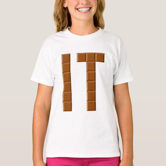 T-shirt Ruffle pour filles IT  CHOCOLAT Tシャツ (正面)