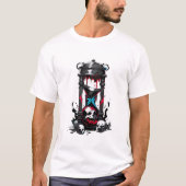 T-shirt Sablier macabre avec crânes ensanglantés Tシャツ (正面)