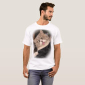 T-Shirt schielende Katze Tシャツ (正面フル)