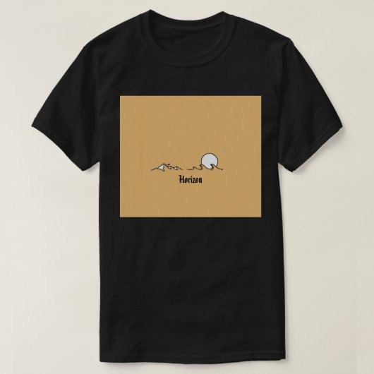 T-shirt shirt design minimalistic waves mountain tシャツ (デザイン正面)