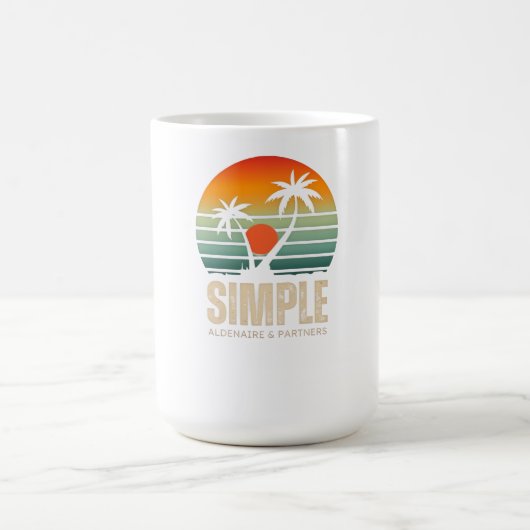 T-shirt Simple Sunset - Tropical vibes design コーヒーマグカップ (中央)