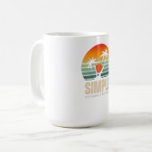 T-shirt Simple Sunset - Tropical vibes design コーヒーマグカップ (正面左)