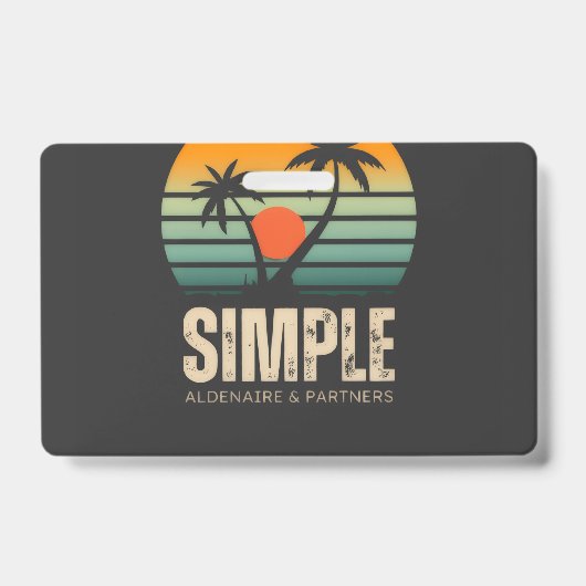 T-shirt Simple Sunset - Tropical vibes design バッジ (正面)