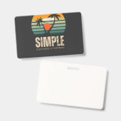 T-shirt Simple Sunset - Tropical vibes design バッジ (正面＆裏面)