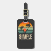 T-shirt Simple Sunset - Tropical vibes design ラゲッジタグ (正面縦)