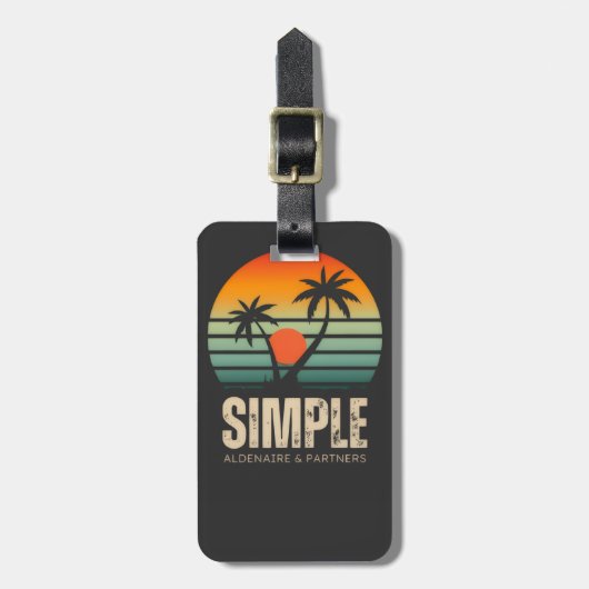 T-shirt Simple Sunset - Tropical vibes design ラゲッジタグ (正面縦)