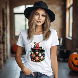 T-shirt sorcière et citrouille tシャツ