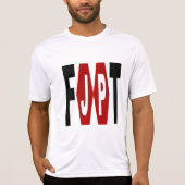 T-shirt Sport Tek blanc Design FOOT JAPON Tシャツ (正面)