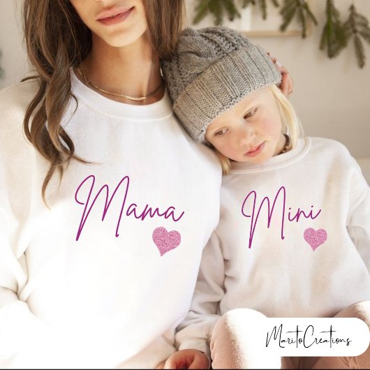 T-shirt sweater in couple with your daughter. スウェットシャツ