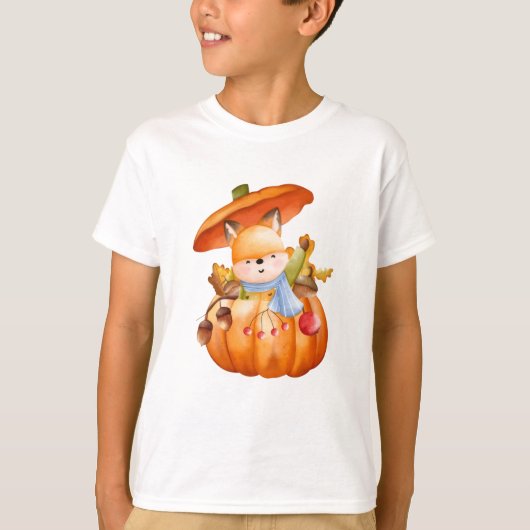 T-Shirt. Sweet Fruits and Friendly Pets Art Tシャツ (正面)