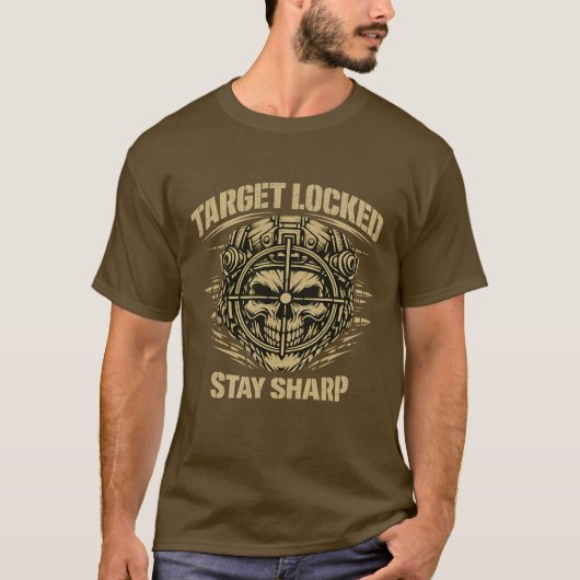 T-shirt Target Locked Tactical Skull Tシャツ (正面)