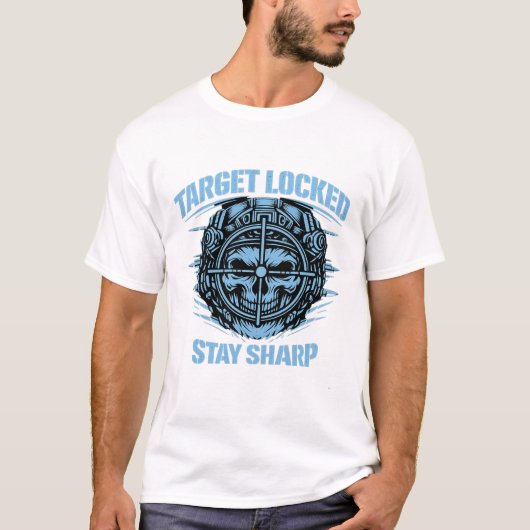T-shirt Target Locked Tactical Skull Tシャツ (正面)