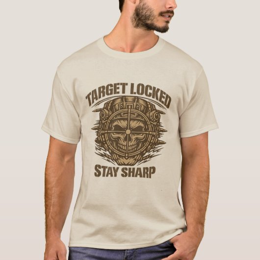 T-shirt Target Locked Tactical Skull Tシャツ (正面)