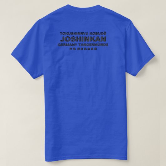 T-Shirt Tokushinryu, Kobudo, Joshinkan, TM, blue Tシャツ (デザイン裏面)