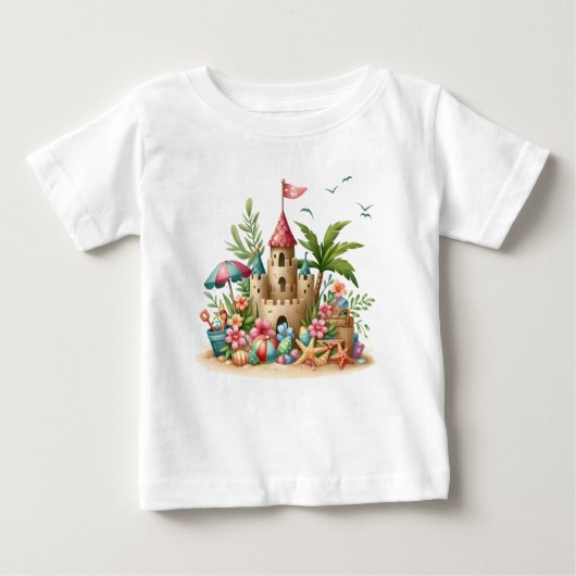 T-Shirt-Tropical Christmas Family T Shirts ベビーTシャツ (正面)