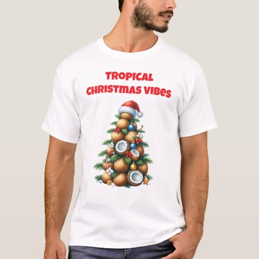 T-Shirt-Tropical Christmas Family T-Shirts Tシャツ (正面)