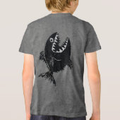 T-shirt Two scary fish, tattoo style, personalized トライブレンドTシャツ (裏面)
