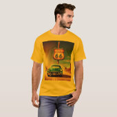 T-shirt unisexe, couleur, imprimé ROUTE 66 Tシャツ (正面フル)