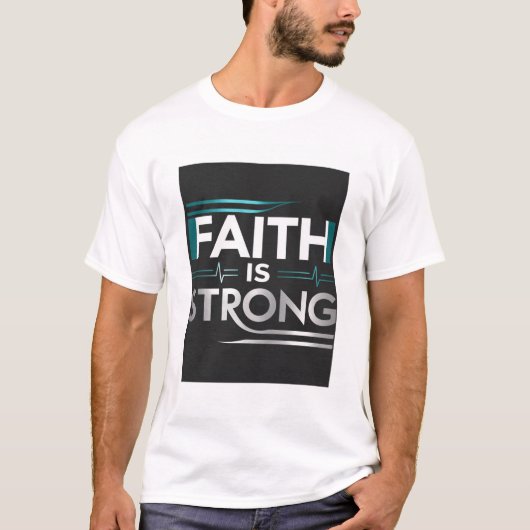 T-shirt Unisexe - « FAITH IS STRONG » Tシャツ (正面)