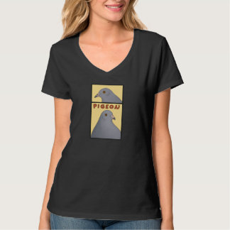 T-Shirt V-Ausschnitt mit Taube Tシャツ