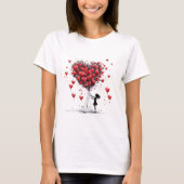 T-shirt Valentines Day Hearts Tシャツ (正面)