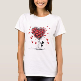 T-shirt Valentines Day Hearts Tシャツ