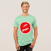T-shirt vert homme JAPAN SPORT トライブレンドTシャツ (正面全面)