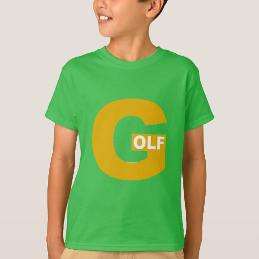 T-shirt vert trèfle Enfants DESIGN GOLF Tシャツ (正面)