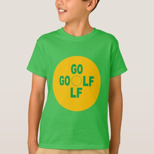 T-shirt vert trèfle Enfants SPORT GOLF Tシャツ (正面)