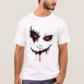 T-shirt Visage Sombre aux Yeux Enflammés Tシャツ (正面)
