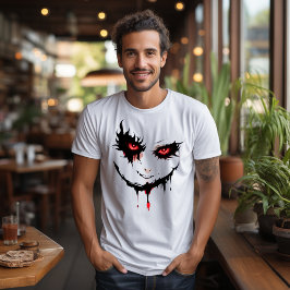 T-shirt Visage Sombre aux Yeux Enflammés Tシャツ