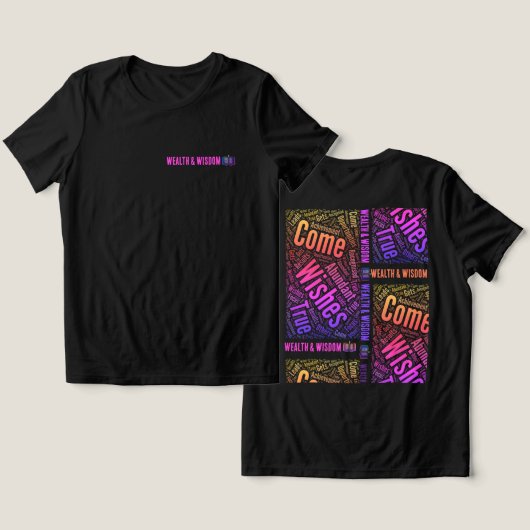 T-Shirt Wealth and Wisdom トライブレンドＴシャツ (デザイン正面&裏面)