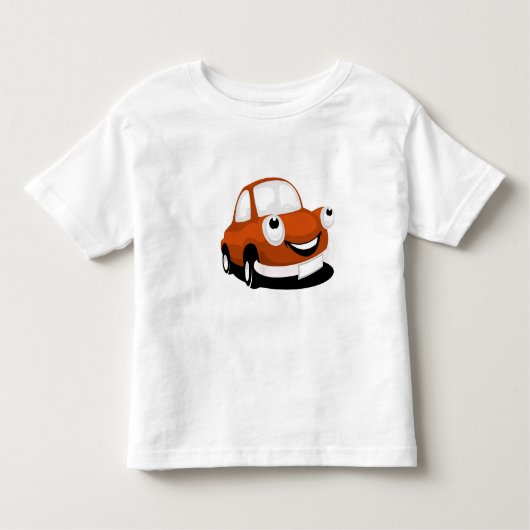 T-shirt weiß mit Automotiv トドラーTシャツ (正面)