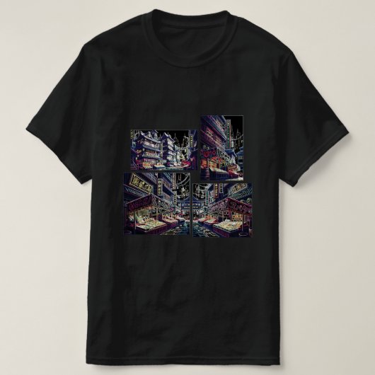 T-Shirt Where Tradition Meets Neons Twilight Tシャツ (デザイン正面)