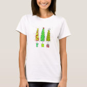 T Shirt - Whimsical Christmas Trees Tシャツ (正面)