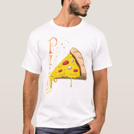 T-shirt with artistic print of Specter Pizza.  Tシャツ