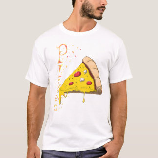 T-shirt with artistic print of Specter Pizza.  Tシャツ