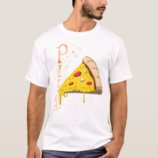 T-shirt with artistic print of Specter Pizza. Tシャツ (正面)