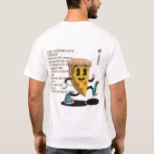 T-shirt with artistic print of Specter Pizza. Tシャツ (裏面)