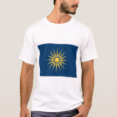 T Shirt with Flag of Macedonia, Greece Tシャツ (正面)