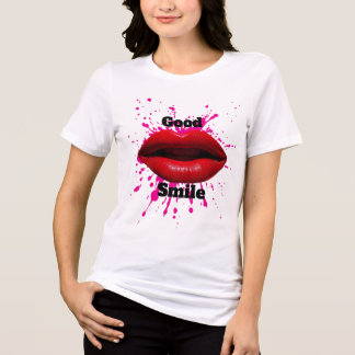 T-shirt with good smile  トライブレンドＴシャツ