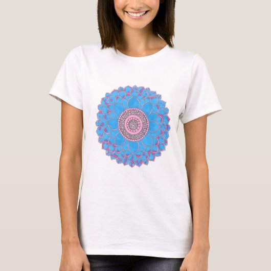 T- shirt  with hand-drawn mandala design  tシャツ (正面)